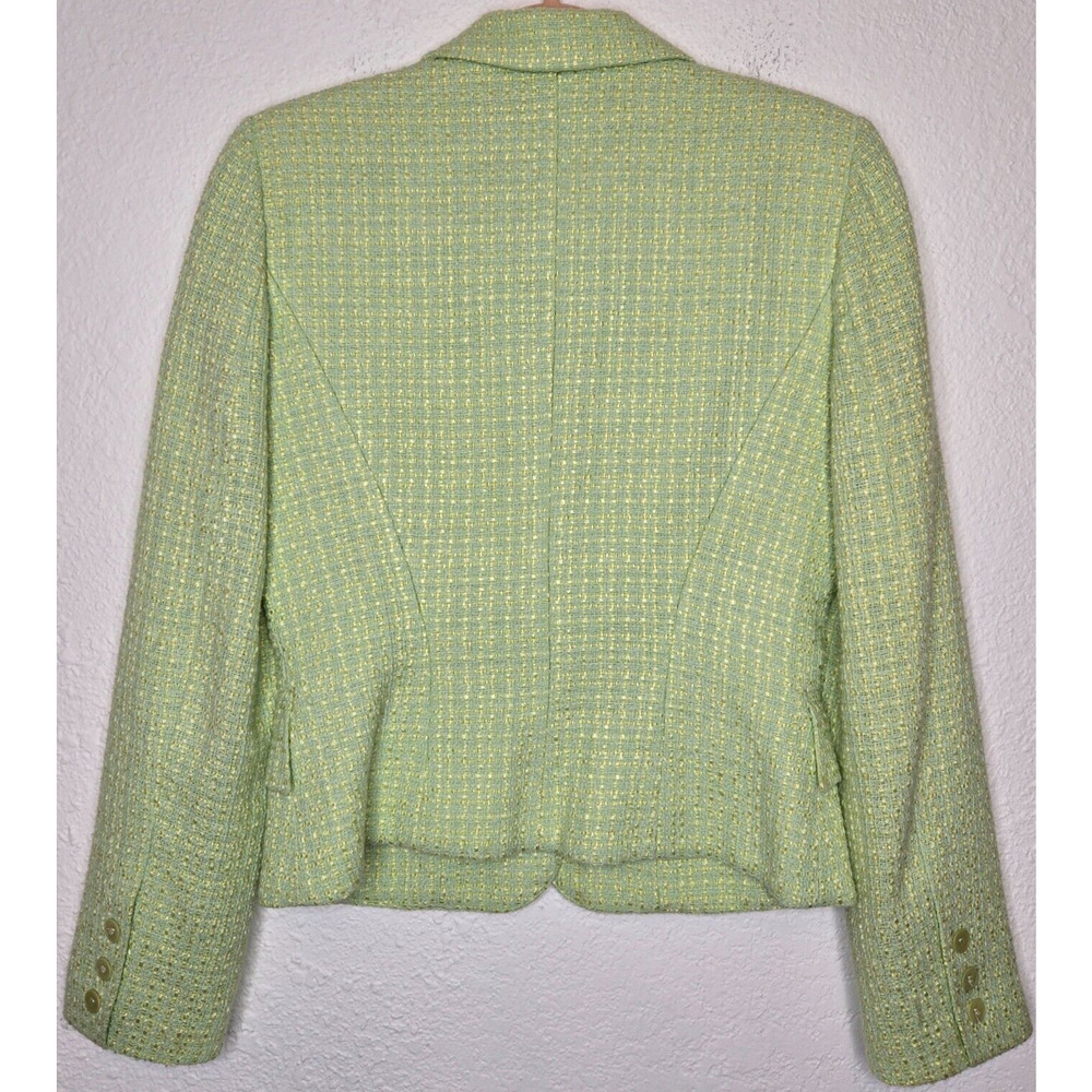 Vintage‎ Vertigo Paris Jacket Medium Green Wool Tweed Coquette Clueless 90s Y2K - Picture 3 of 10